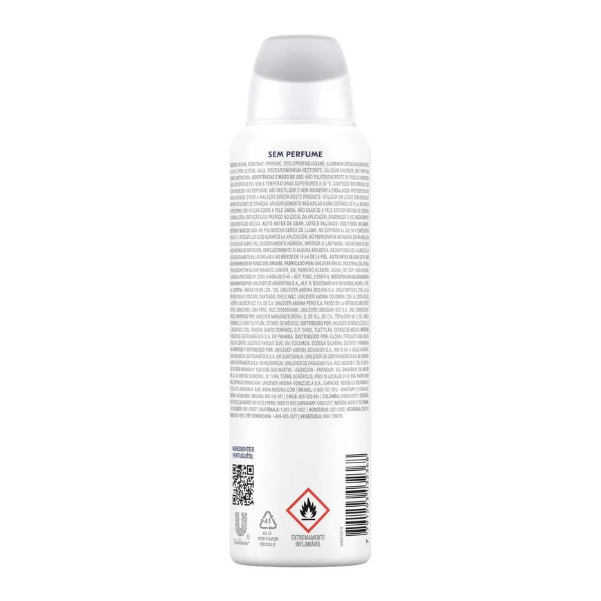 Desodorante Antitranspirante Aerosol Rexona Sem Perfume Feminino 72h 150ml