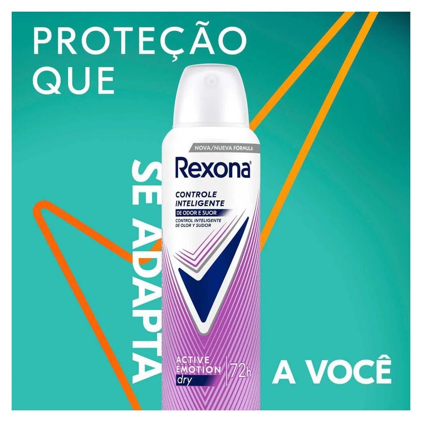 Desodorante Antitranspirante Aerosol Rexona Active Emotion Feminino 72h 150ml