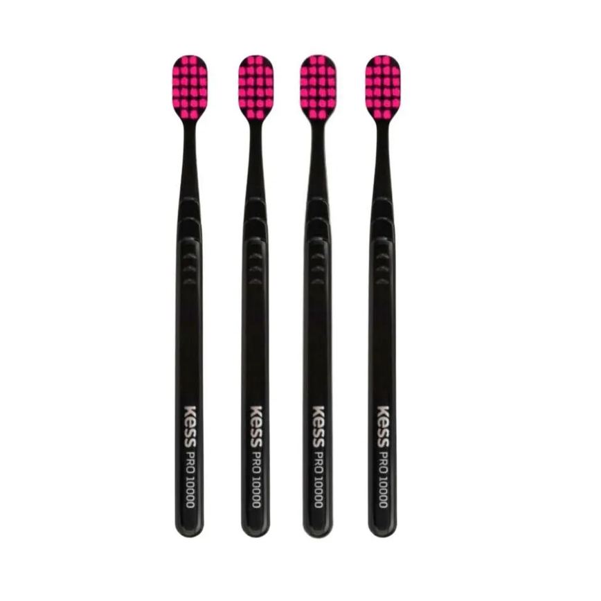 Kit Escova Dental Extra Macia Kess Pro 10K Belliz Rosa C/4