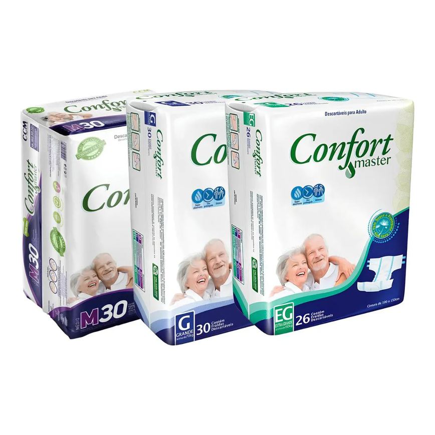 Fralda Confort Master Economica Eg com 26 Unidades