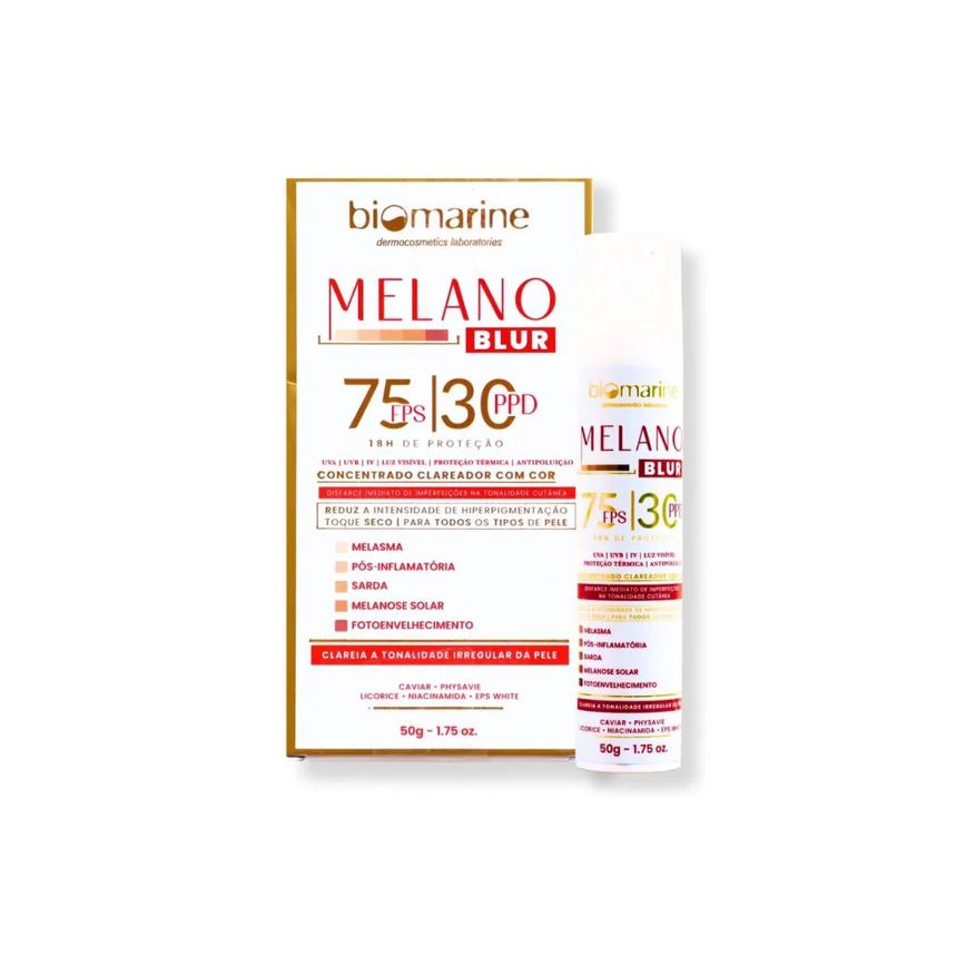 Biomarine Filtro Solar Facial Melano Blur Fps 75 Melasma 50G Natural