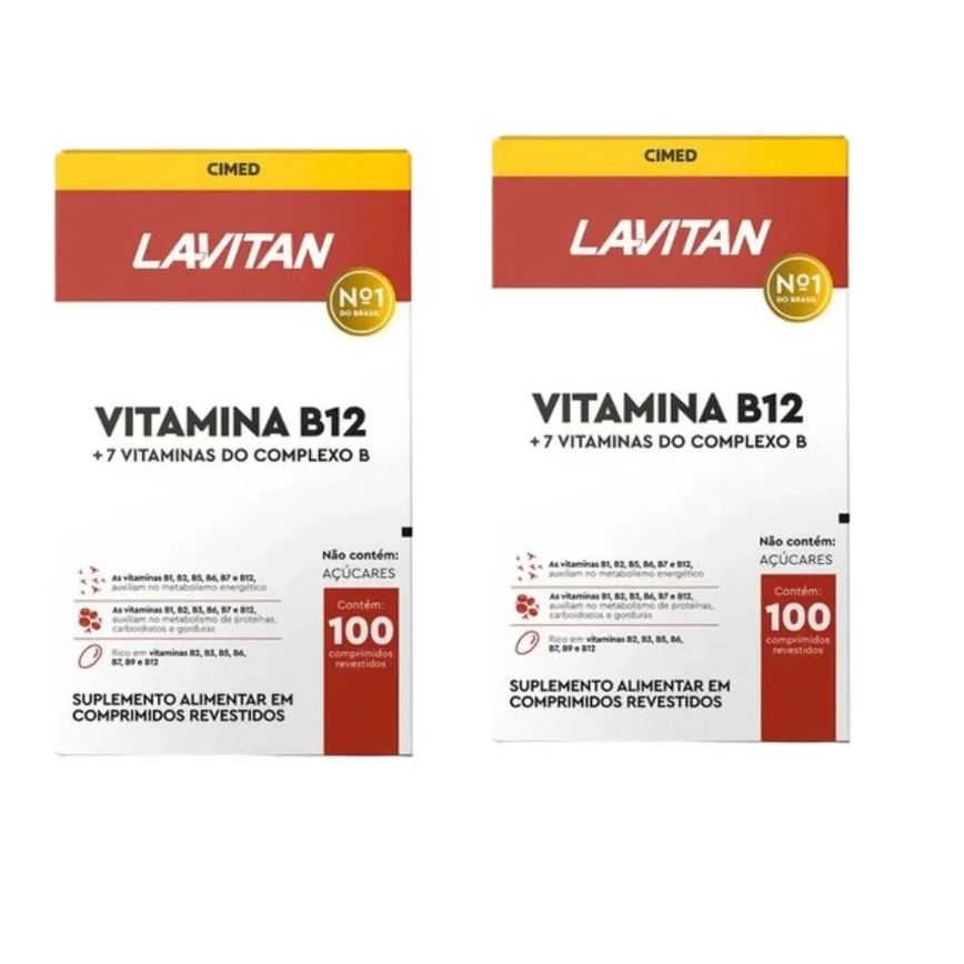 Kit 2 Lavitan Vitamina B12 + Complexo B com 100 Cpr – Cimed