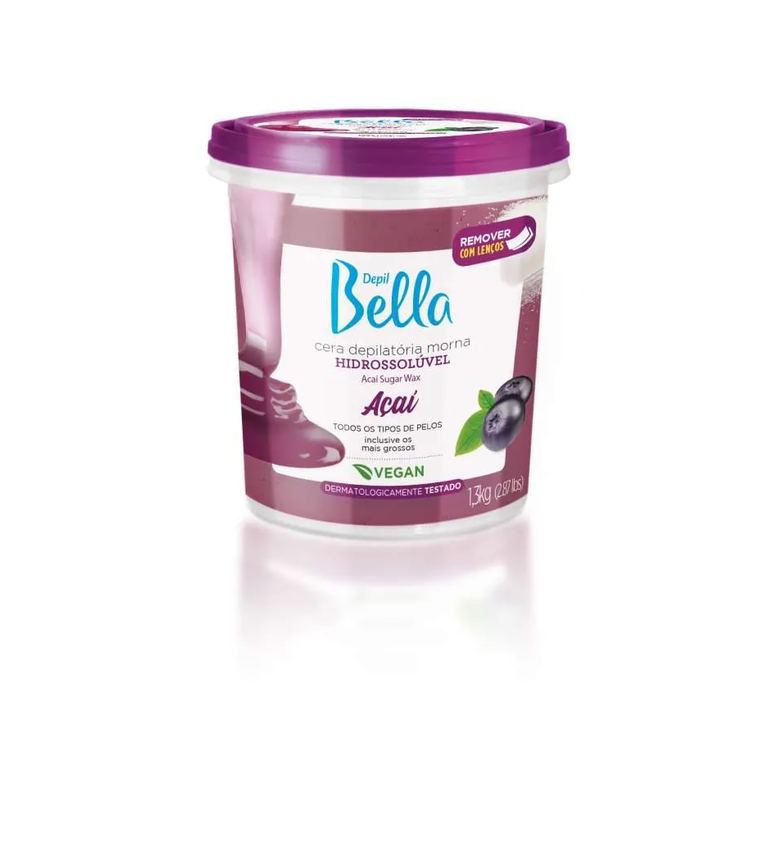 Depil Bella Cera Depilatória Morna Hidrossolúvel Açai 1300G