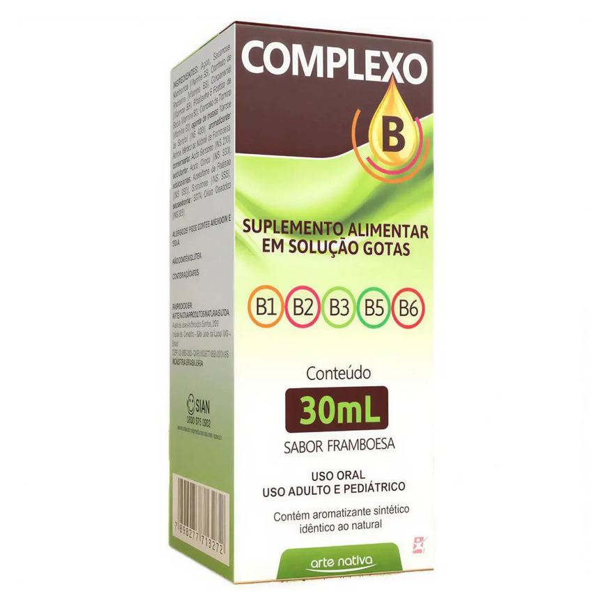 Complexo B em Gotas com 5 Vitaminas 30Ml – Arte Nativa