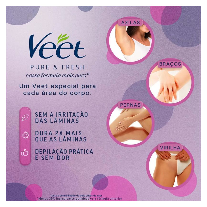 Creme Depilatório Veet Pure & Fresh Pele Normal 100ml