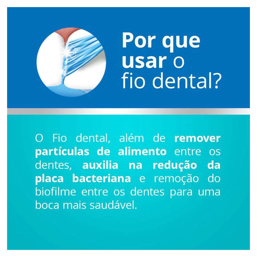 Fio Dental Johnson's Reach Essencial Sabor Menta 100 metros
