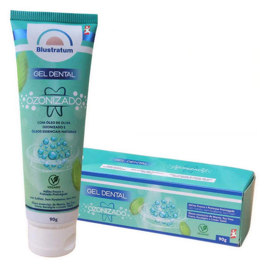 Gel Dental Ozonizado + Óleos Essenciais Vegano 90G - Blustratum