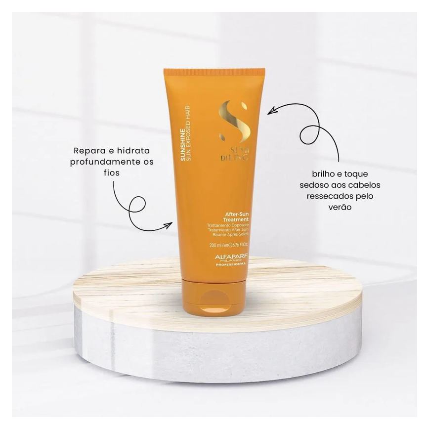 Leave-In Alfaparf Semi Di Lino Sunshine Pós Sol Tratamento 200 Ml