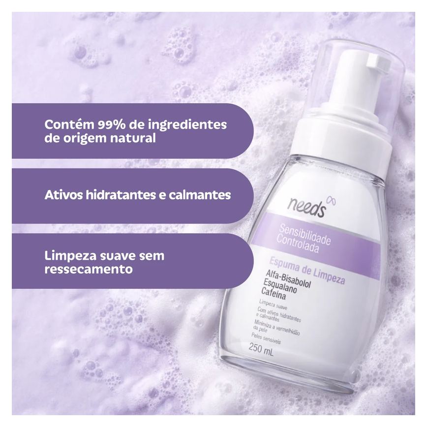Espuma Facial Needs Peles Sensíveis 250ml