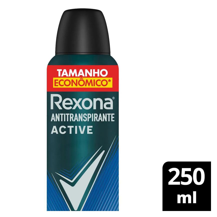 Desodorante Antitranspirante Aerosol Rexona Men Active Dry 72h 250ml