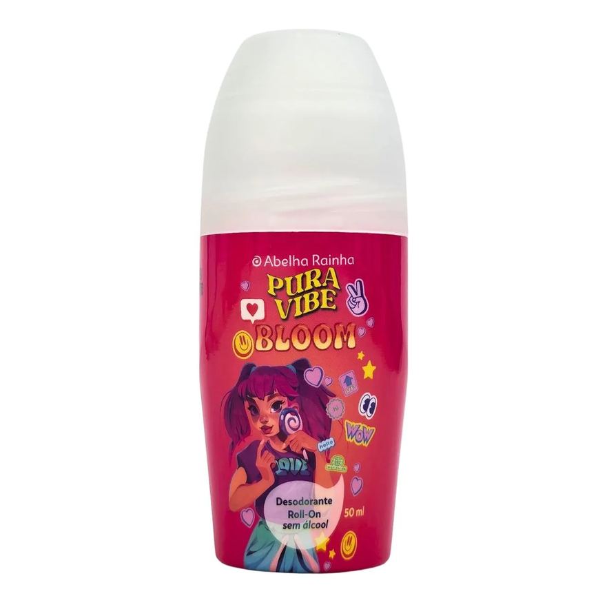 Desodorante Roll-On Feminino Bloom Pura Vibe Abelha Rainha 50Ml