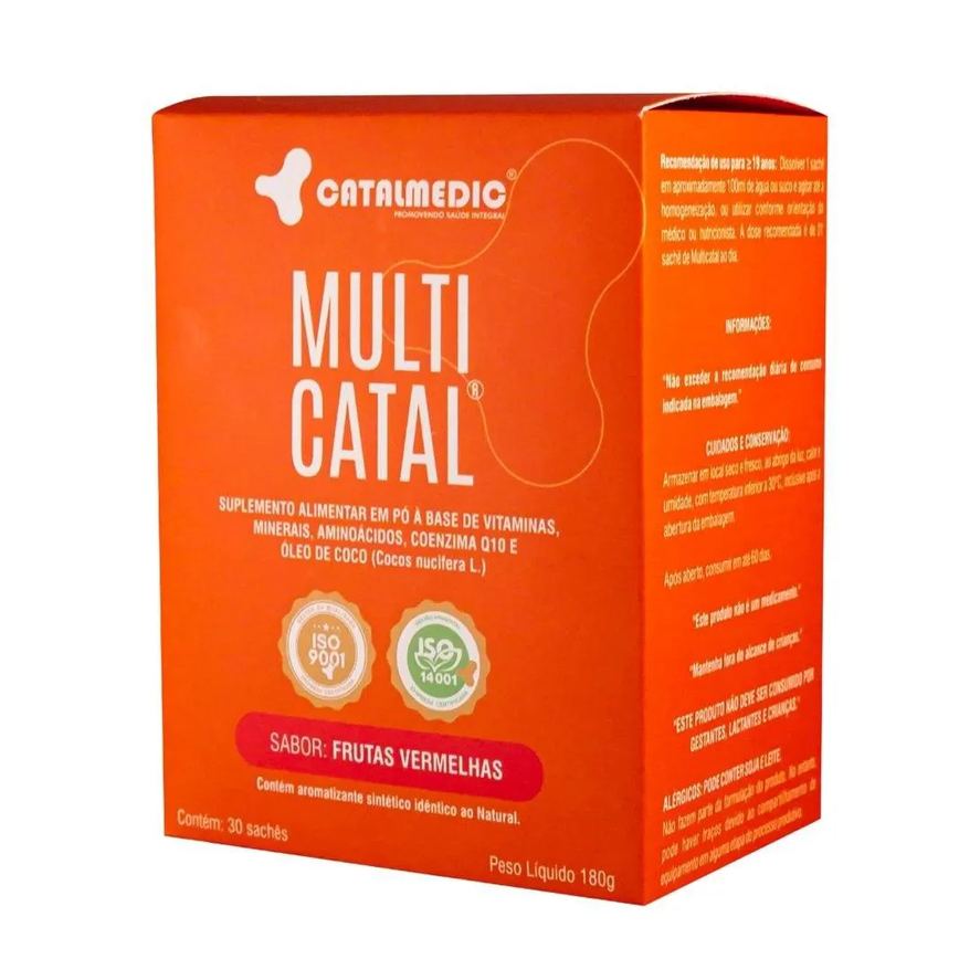 Multicatal Suplemento Alimentar em Pó a Base de Vitaminas, Minerais, Aminoácidos, Coenzima Q-10 e Óleo de Coco (Cocos Nucífera L.).