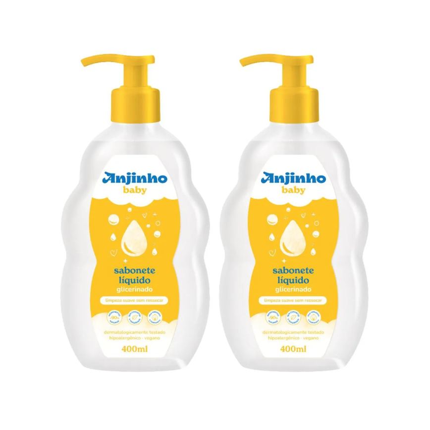 Kit C2 Sabonete Líquido Anjinho Kids 400Ml Glicerina