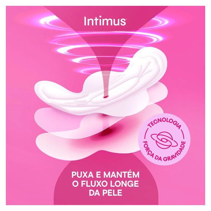 Absorvente Intimus Toda Protegida Cobertura Suave com Abas 8 unidades