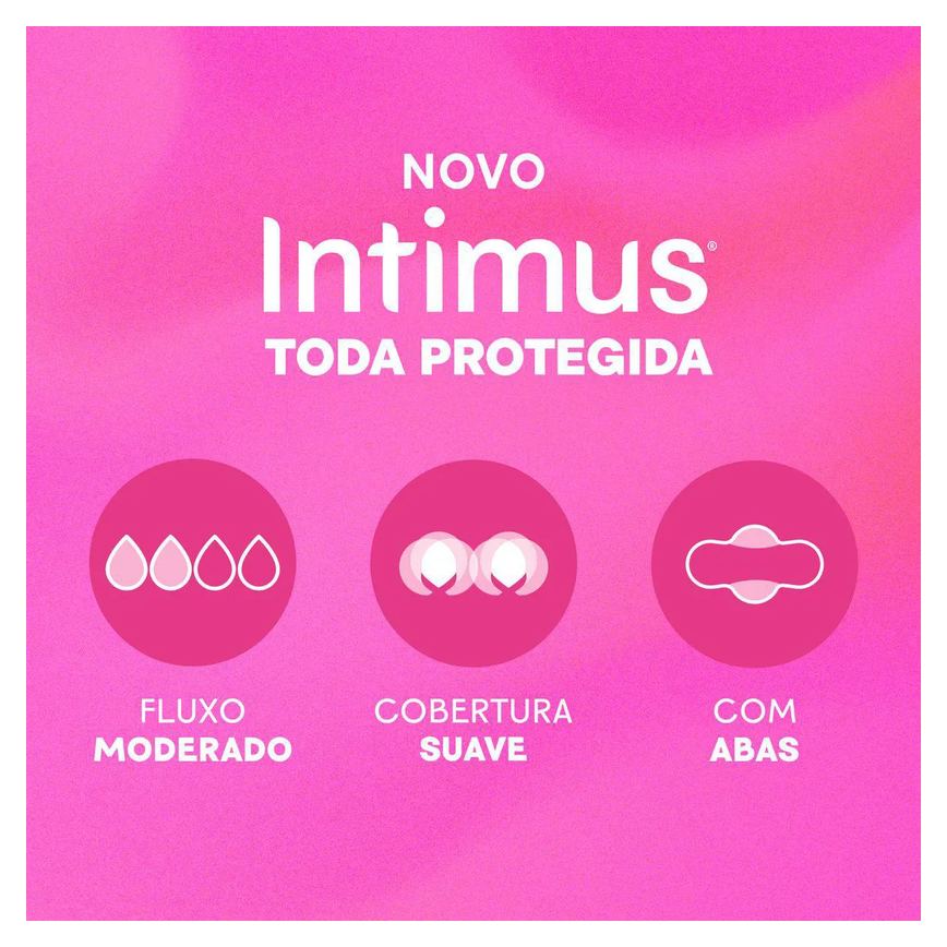 Absorvente Intimus Toda Protegida Cobertura Suave com Abas 8 unidades