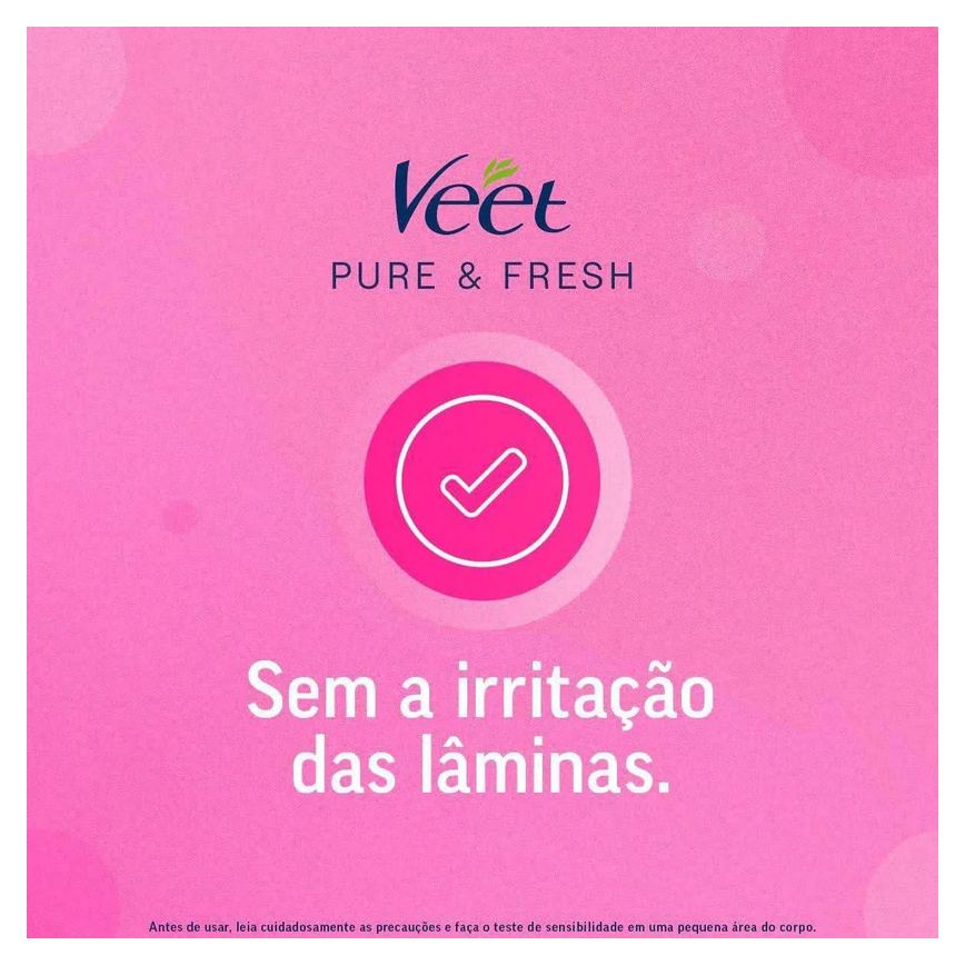 Folha Depilatória Pernas e Corpo Veet Pure & Fresh 12 unidades