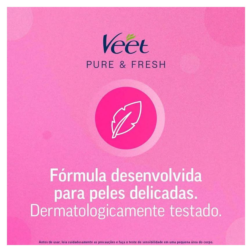 Folha Depilatória Pernas e Corpo Veet Pure & Fresh 12 unidades