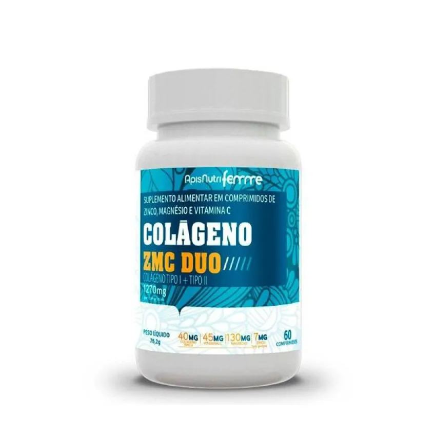 Colágeno Zmc Duo Tipo I + Tipo Ii - 1270mg (60 Caps) - Padrão: Único