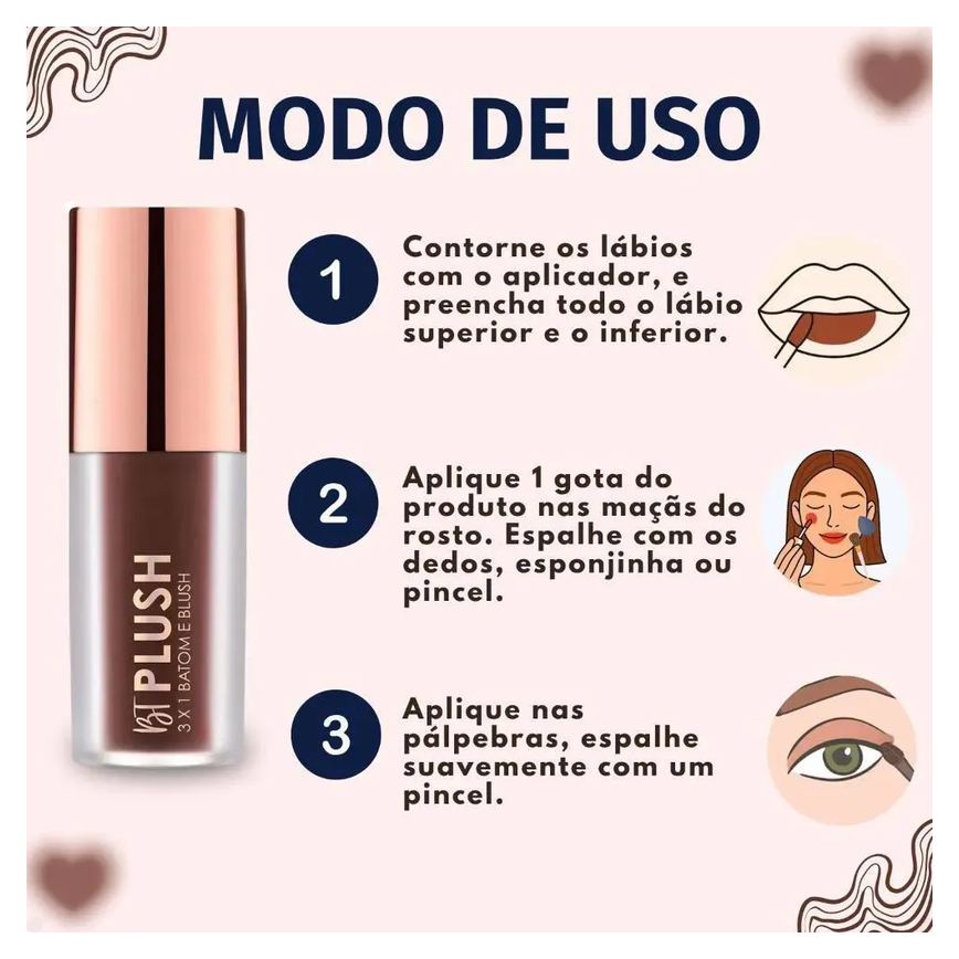 Blush Cremoso Bruna Tavares BT Plush 6g - Cocoa