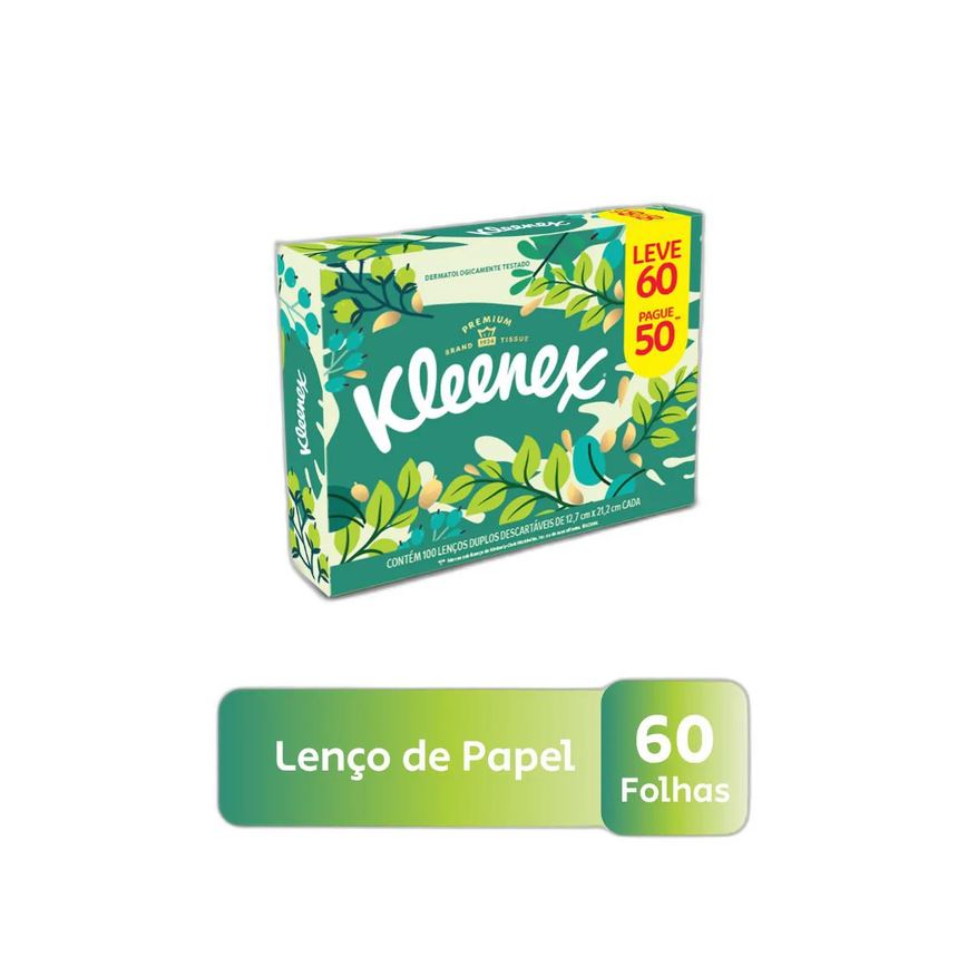 Lenço de Papel Kleenex Dia a Dia 60 unidades
