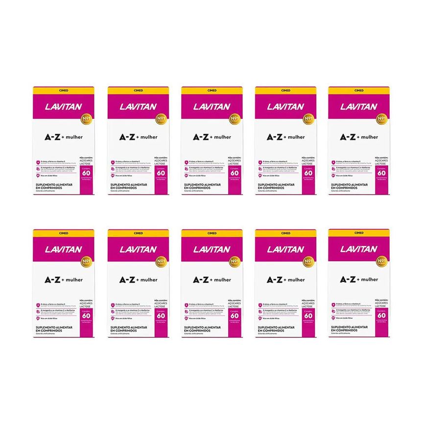 Kit 10 Lavitan A-z Mulher Suplemento com 60 Capsulas - Cimed