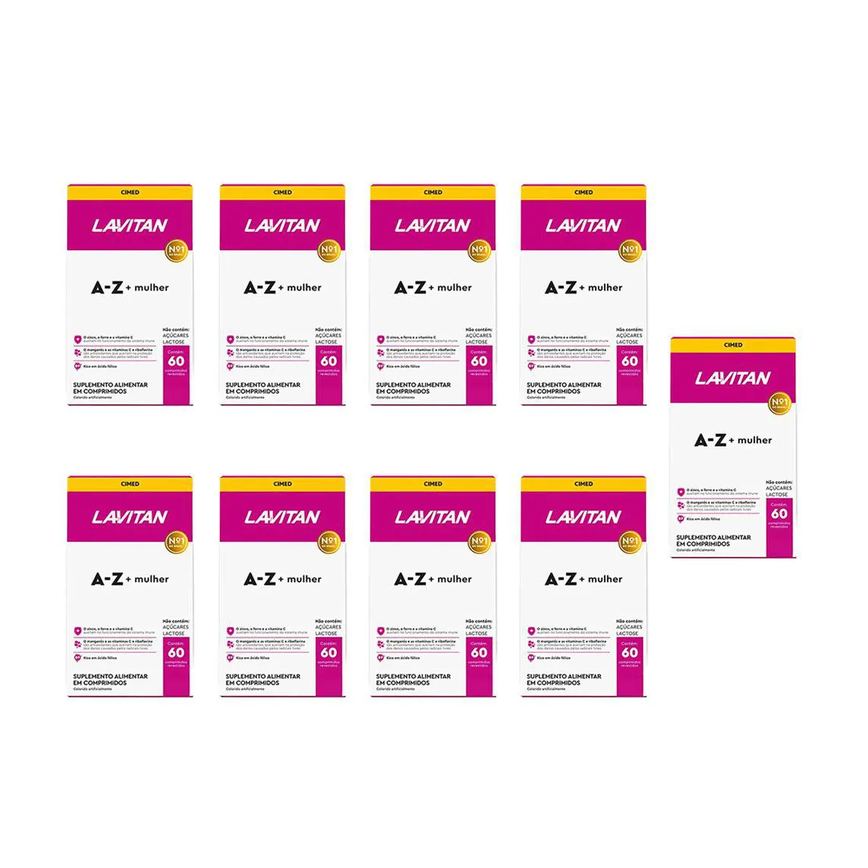 Kit 9 Lavitan A-Z Mulher Suplemento 60 Cápsulas - Cimed