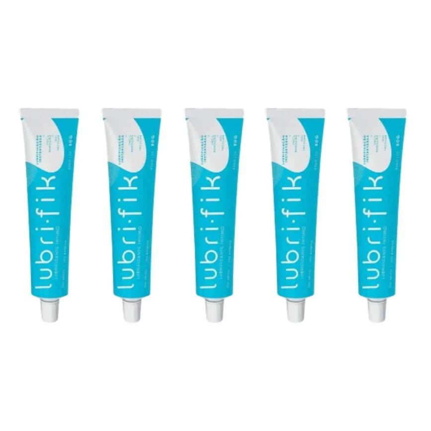 Kit 5 Unidades Lubrifik Lubrificante Íntimo à Base D’água 50g Cimed