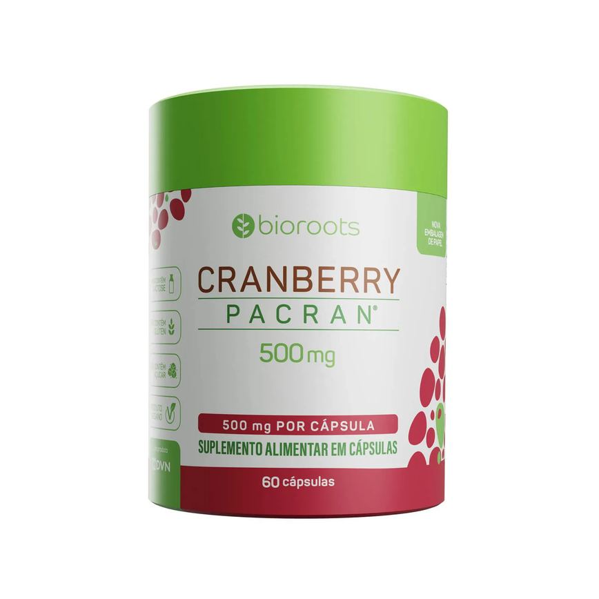 Cranberry Pacran 500mg com 60 unidades - Bioroots