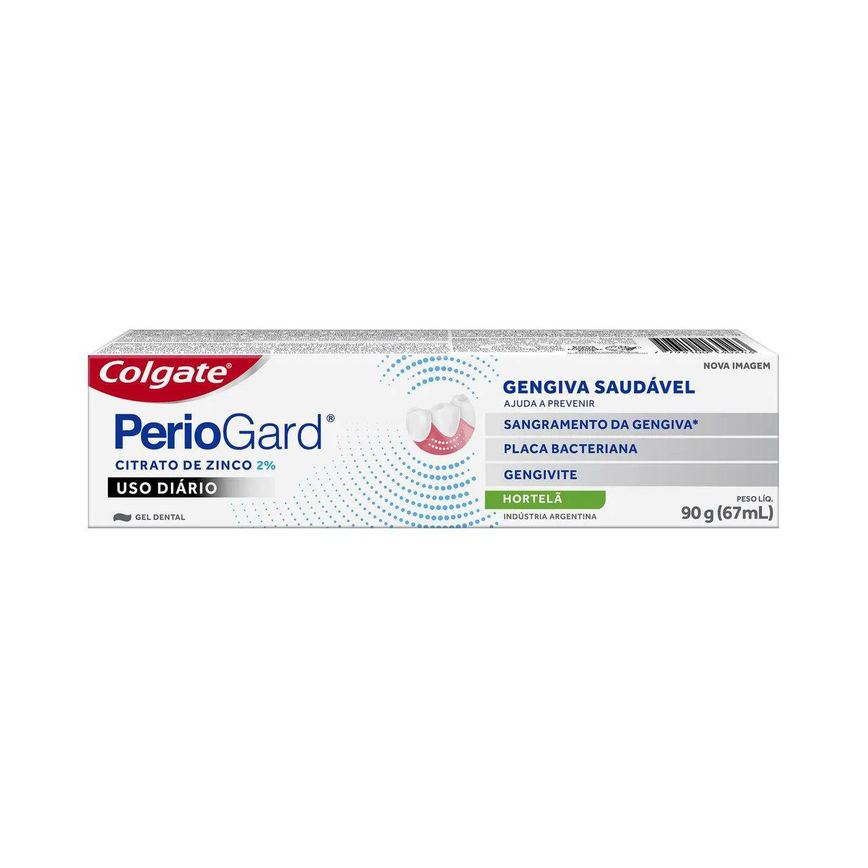 Kit Cuidado com a Gengiva Periogard Pasta de Dente em Gel Sabor Hortelã + Escova de Dente Extra Macia + Enxaguante Bucal Sem Álcool Extra Mint