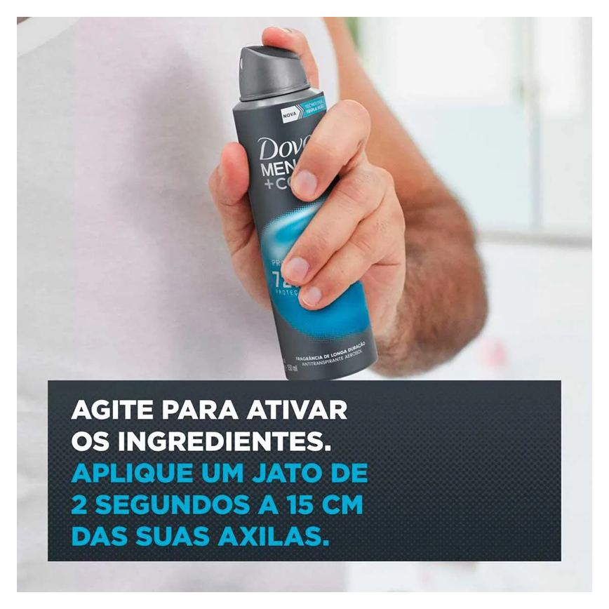 Desodorante Antitranspirante Aerosol Dove Men+Care Proteção Total Masculino 72h 150ml