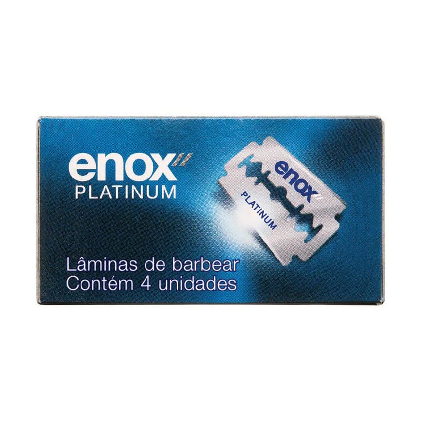 Lâmina de Barbear Descartável Enox Super Duplo Fio 4 unidades