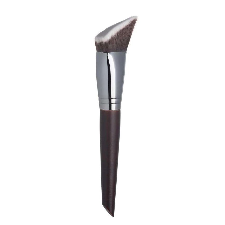 Pincel de Maquiagem Belliz Wood 3D Triangle Kabuki com 1 unidade