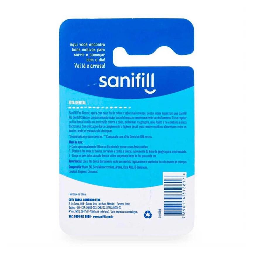 Fita Dental Sanifill com 1 unidade de 125m