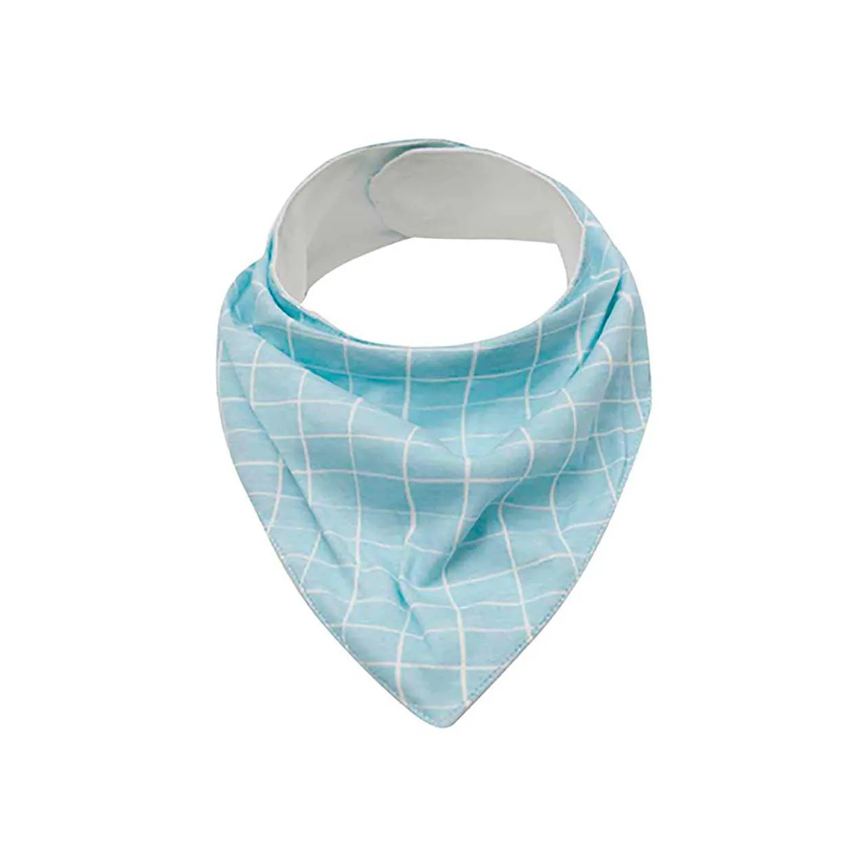 Bandana Buba Baby Grid Azul com 1 Unidade