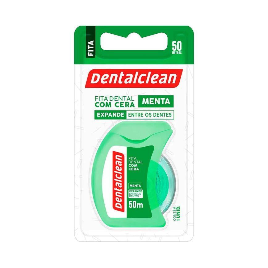 Fita Dental com Cera Dentalclean Menta com 50 metros