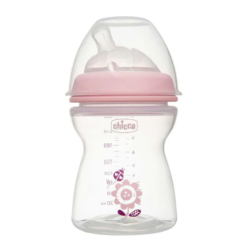 Mamadeira Chicco Step Up Fluxo Médio 2m+ Rosa 250ml - 1 unidade