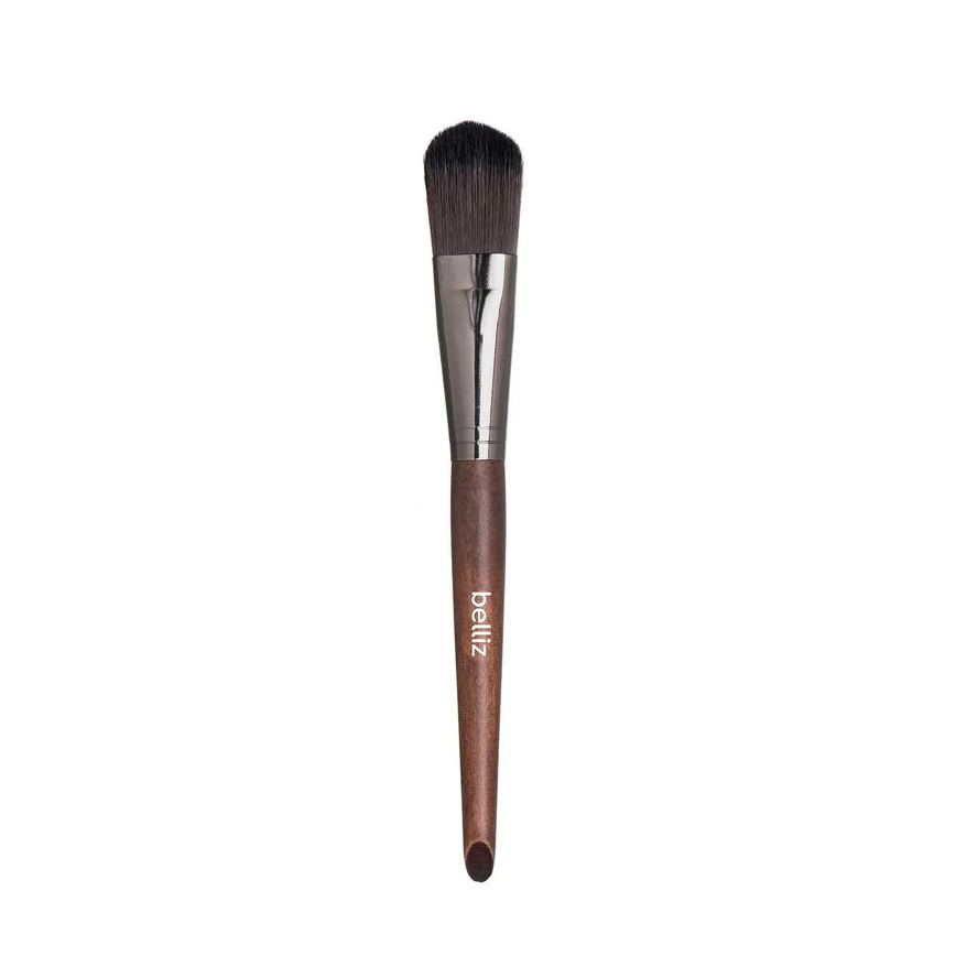 Pincel para Maquiagem Belliz Wood Base 1 Unidade