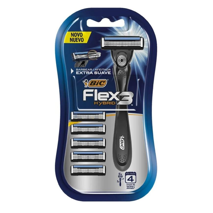 Aparelho de Barbear BIC Flex 3 Hybrid Premium + 5 cargas