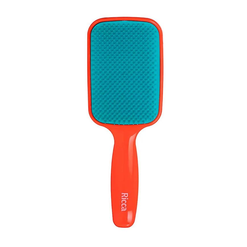 Escova de Cabelo Ricca Raquete Flex Vermelho - 1 unidade