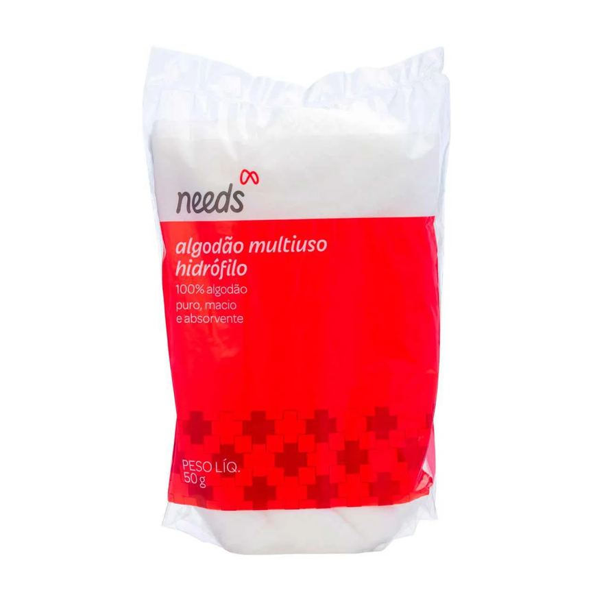 Algodão Hidrófilo Multiuso Needs 50g