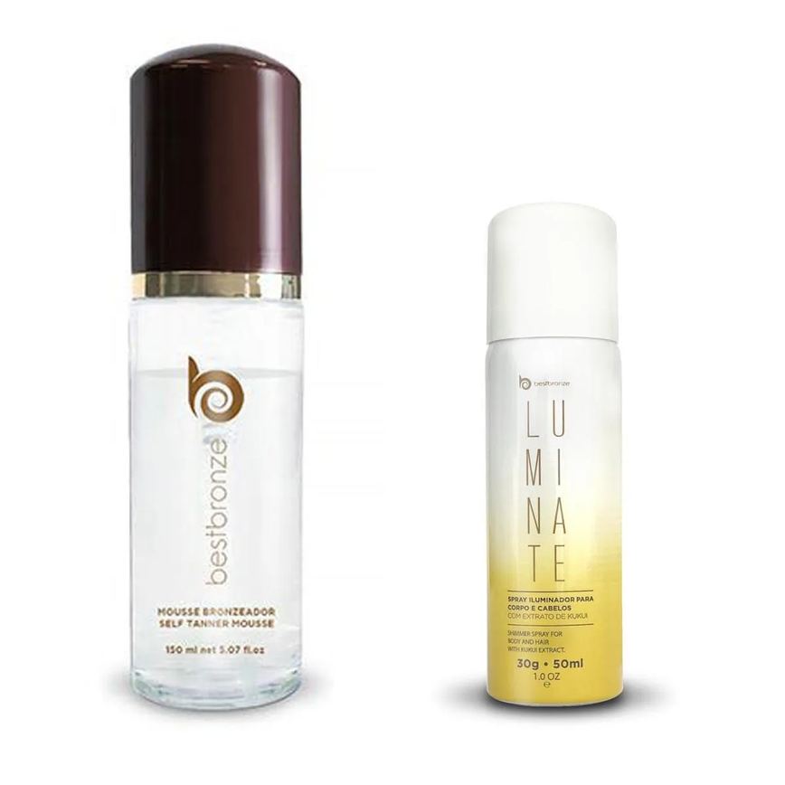 Mousse autobronzeador clear vegan - 150 ml + mini luminate 50 ml