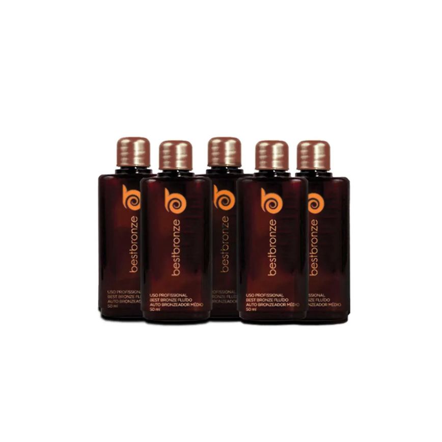 5 unidades Ou 250ml - Refil Bronzeamento Médio 50ml - Uso Máquina Profissional