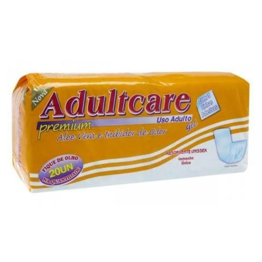 Absorvente Geriátrico Adultcare Premium Unissex 20 unidades