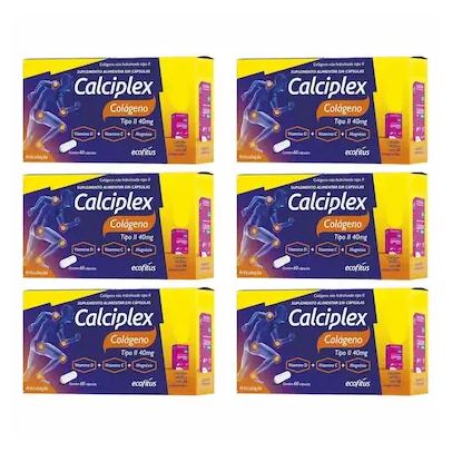 Kit 6 Calciplex Colágeno Tipo II 60 + 30Cps MDKCa – Ecofitus