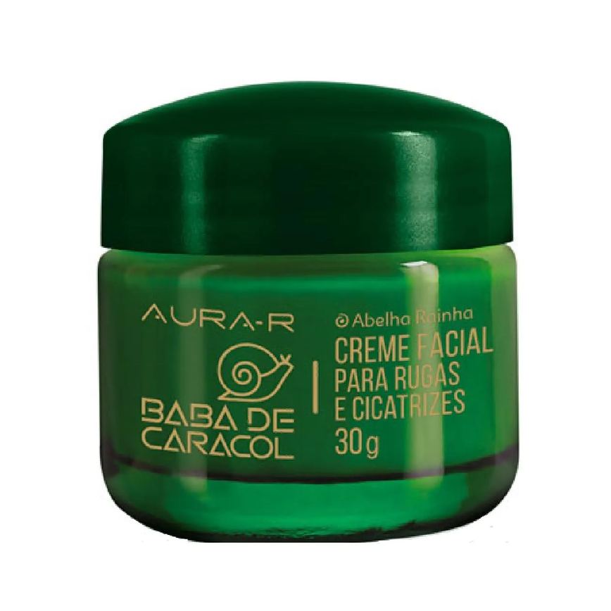 Creme facial para rugas e cicatrizes reconstituinte aura-r baba de caracol abelha rainha 30g