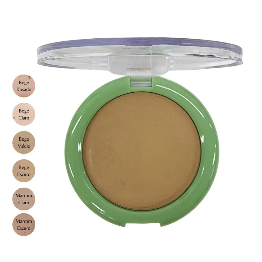 Pó Compacto Marrom Claro com Fps 15 Shine Colors Abelha Rainha 10g