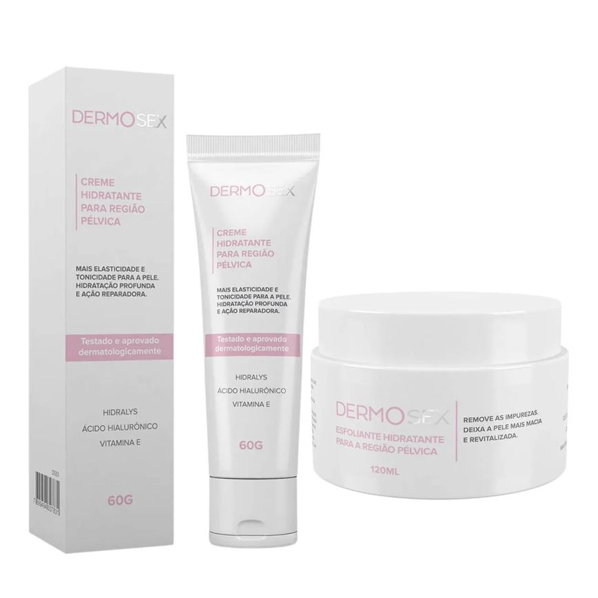 Kit Creme e Esfoliante Hidratante para Região Pélvica Dermosex