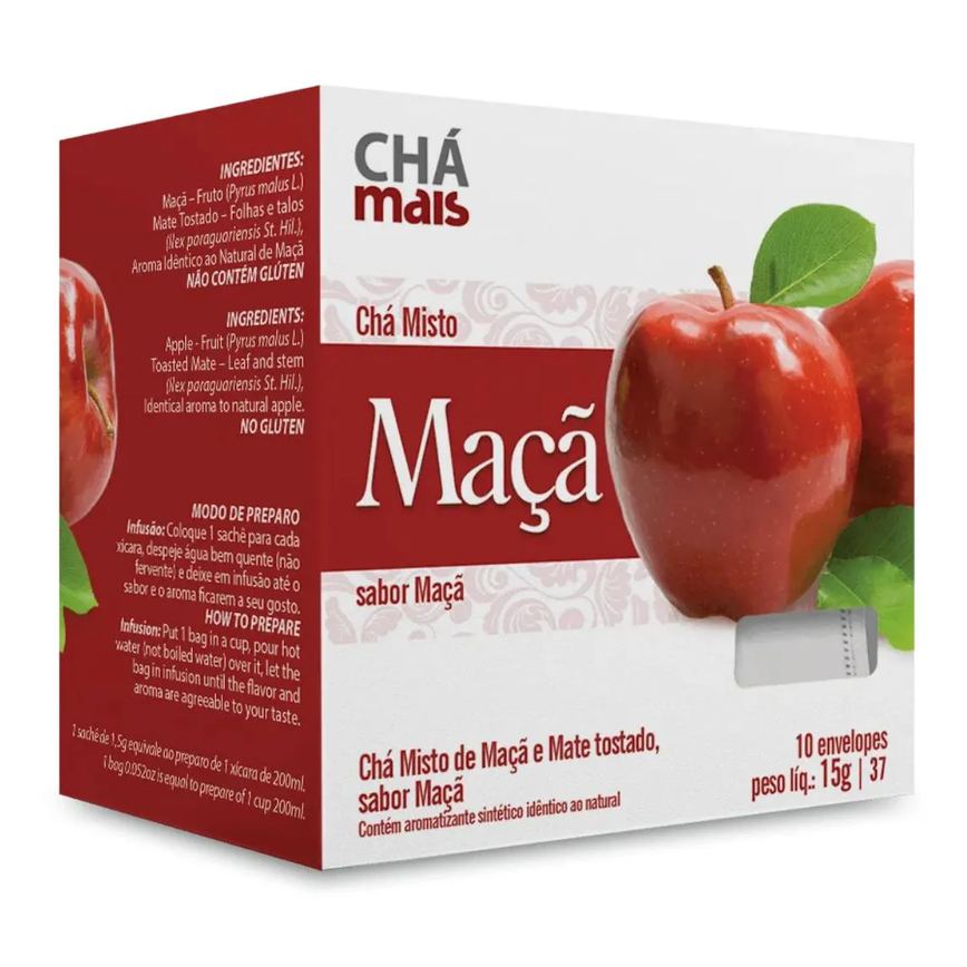 Clinicmais Chá Maçã 10 Sachês 15g - Chá Mais