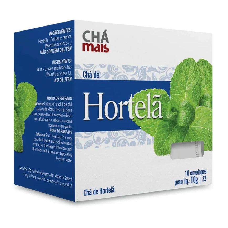 Clinicmais Chá Hortela 10 Sachês 10g - Chá Mais