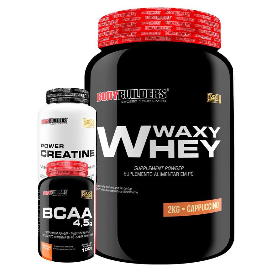 Kit Waxy Whey 2kg + Bcaa 4.5 100g + Power Creatina 100g – Bodybuilders Cappuccino